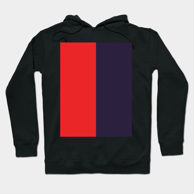 Genoa Retro 1970s Red and Blue Hoodie by Culture-Factory